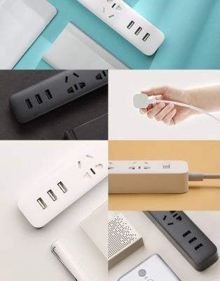 Xiaomi Power Extension Cord Household Lead with 3 USB 1.8M – 2 Colours