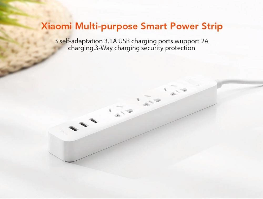 Xiaomi Power Extension Cord Household Lead with 3 USB 1.8M