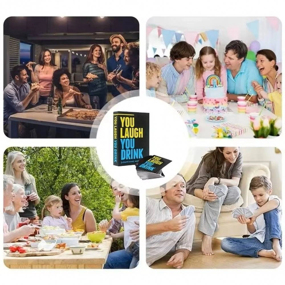 You Laugh You Drink Party Board Game Card