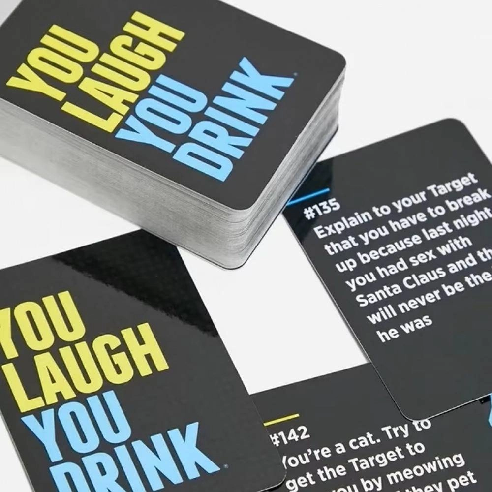 You Laugh You Drink Party Board Game Card