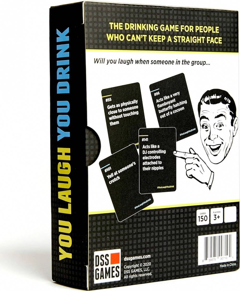 You Laugh You Drink Party Board Game Card