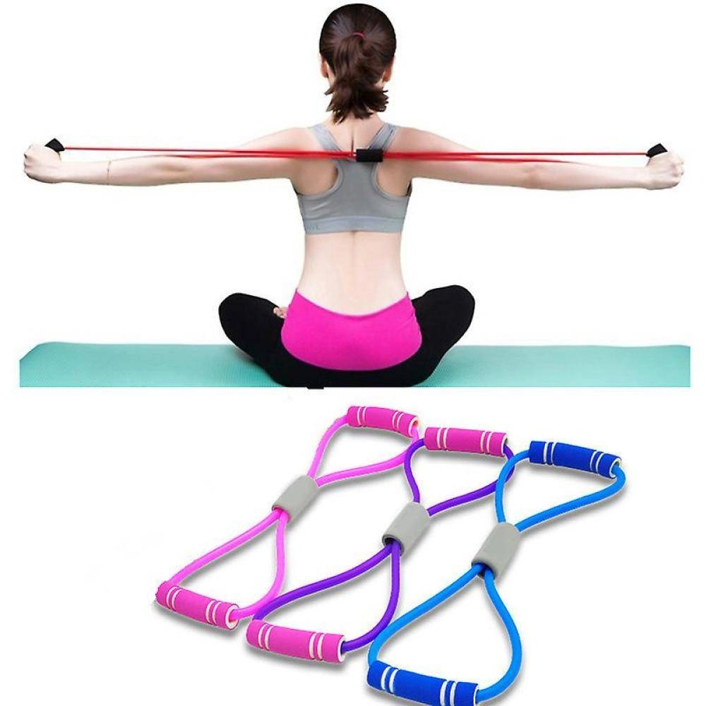 Yoga Resistance Bands Expander Stretch Rope 8 Shaped Resistant Exercise Bands Fitness Bands Rubber Tension Rope 4 Piece Tension Rope