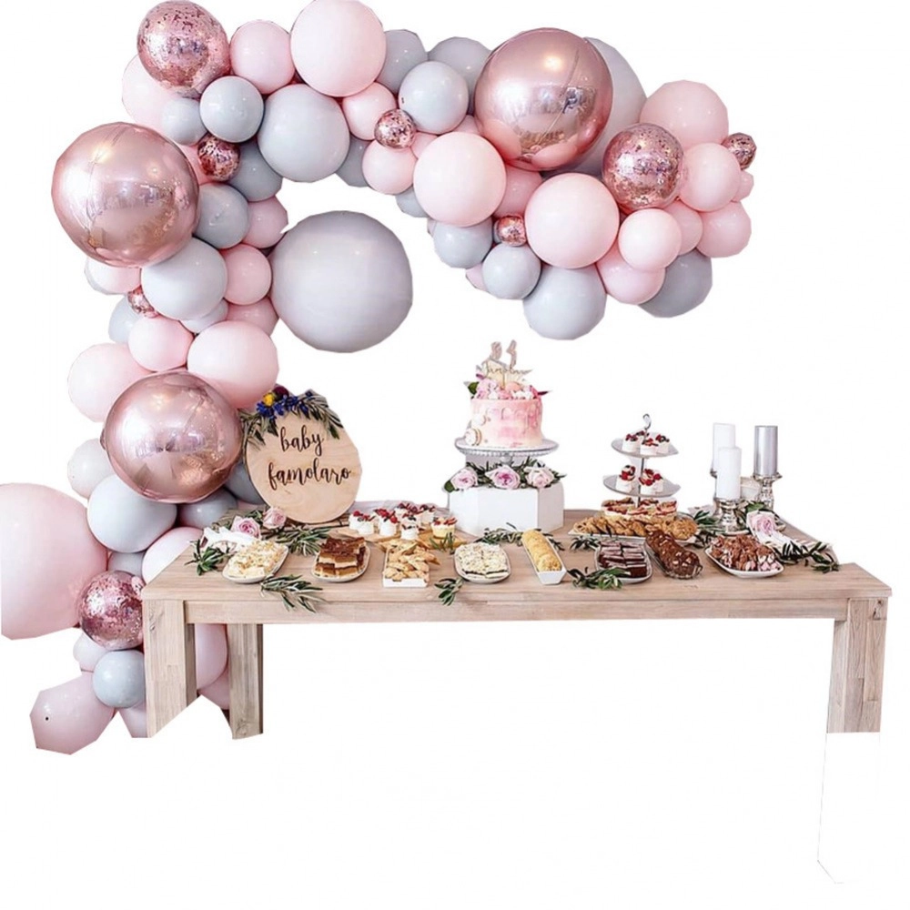 167PCS Party Balloon Pink Gold Balloon Garland Arch Kit