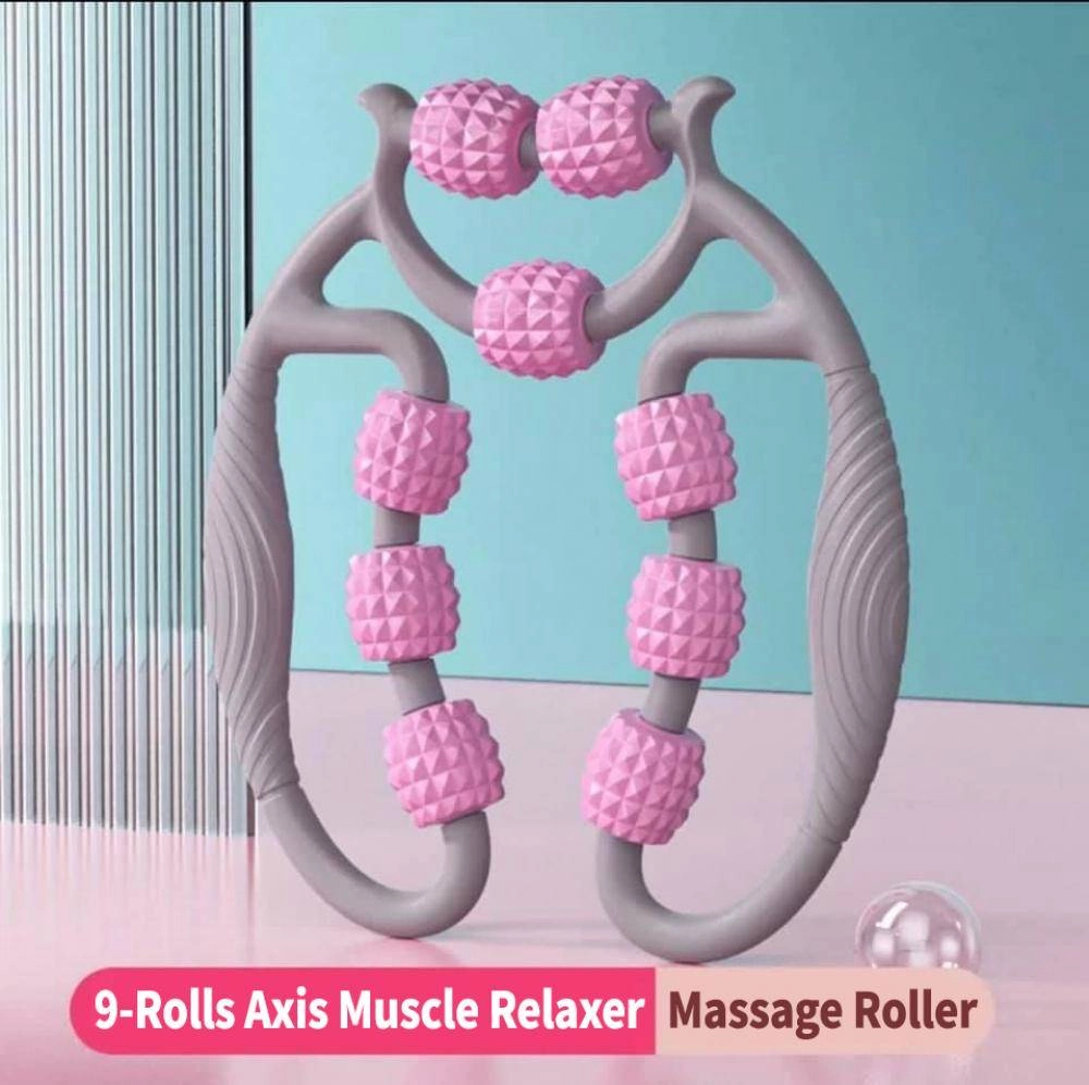 9 Rounds Foam Axis Muscle Relaxer Massage Roller Thin Leg Calf Muscle Eliminate Massage Stick Yoga Fitness Equipment