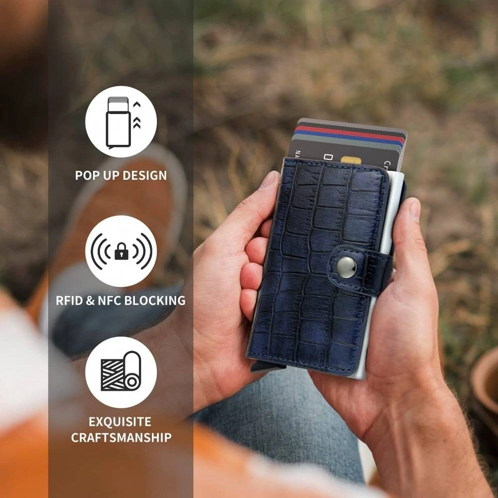 RFID Blocking PU Leather Men Woman Wallet
