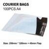 100pc A4 (250×350) Courier Mailer Bags