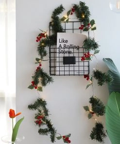 2M 20LED LED Light Red Berry Pinecone String Lights Garland Lights