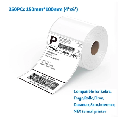 350PCs 150mm x 10mm (4×6) Thermal Transfer Courier Label Permanent Adhesive