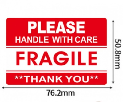 500PCS Fragile Stickers Handle With Care Warning Labels
