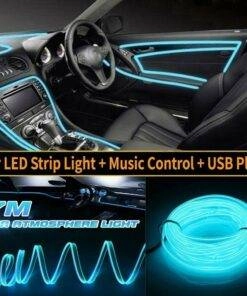 7M Car Interior Music Flashing EL LED Atmosphere Neon Strip