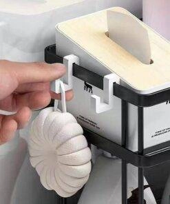 Bathroom Toilet Tank Shelf No-Punch Iron Rack