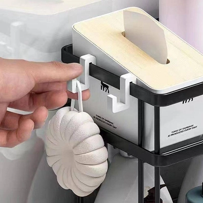 Bathroom Toilet Tank Shelf No-Punch Iron Rack