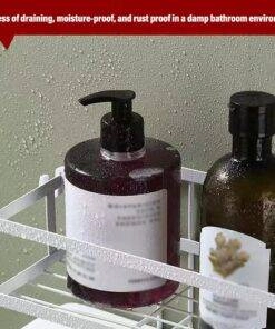 Bathroom Toilet Tank Shelf No-Punch Iron Rack