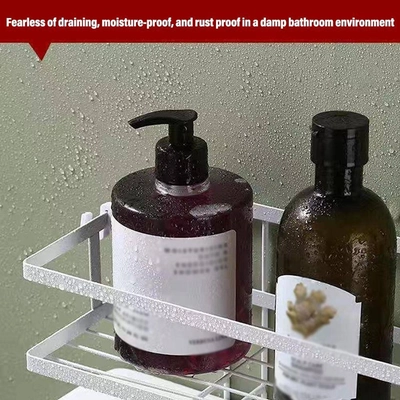 Bathroom Toilet Tank Shelf No-Punch Iron Rack