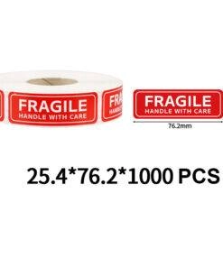 Fragile Stickers 76mm x 25mm 500 Labels Roll