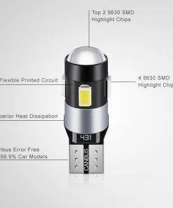 T10 Canbus LED park light bulb with 5630 SMD 129.1lm High Lumen Super Bright