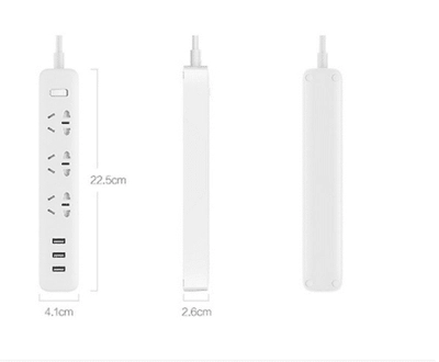 Xiaomi Power Extension Cord Household Lead with 3 USB 1.8M White