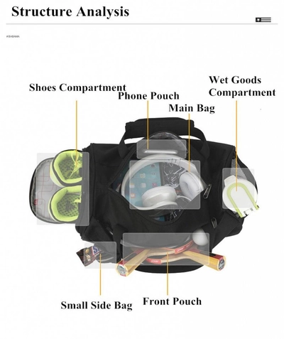 INOXTO Professional Men Women Sports Gym Bags