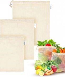 Organic Reusable Fresh Produce Cotton Food Bags
