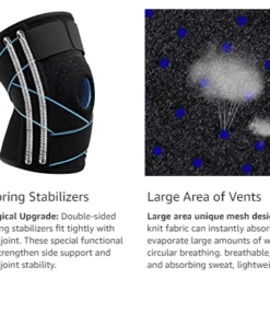 Professional Knee Brace with Patella Gel Pad & Side Stabilisers