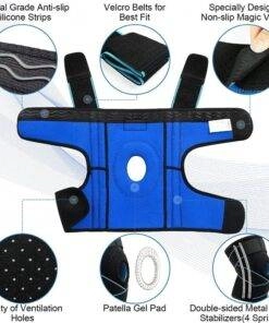 Professional Knee Brace with Patella Gel Pad & Side Stabilisers