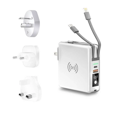 Ultimate 5 in 1 10000mAh Travel Power Bank Adapter Universal Charger