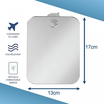 Unbreakable Fog Free Travel Shower Mirror Kit