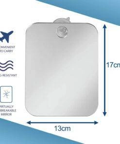 Unbreakable Fog Free Travel Shower Mirror Kit