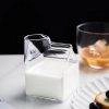 square milk glass milk box glass mug milk box cup
