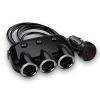 Car Charger Cigarette Lighter Splitter Power Adapter USB Voltage Display 12-24V